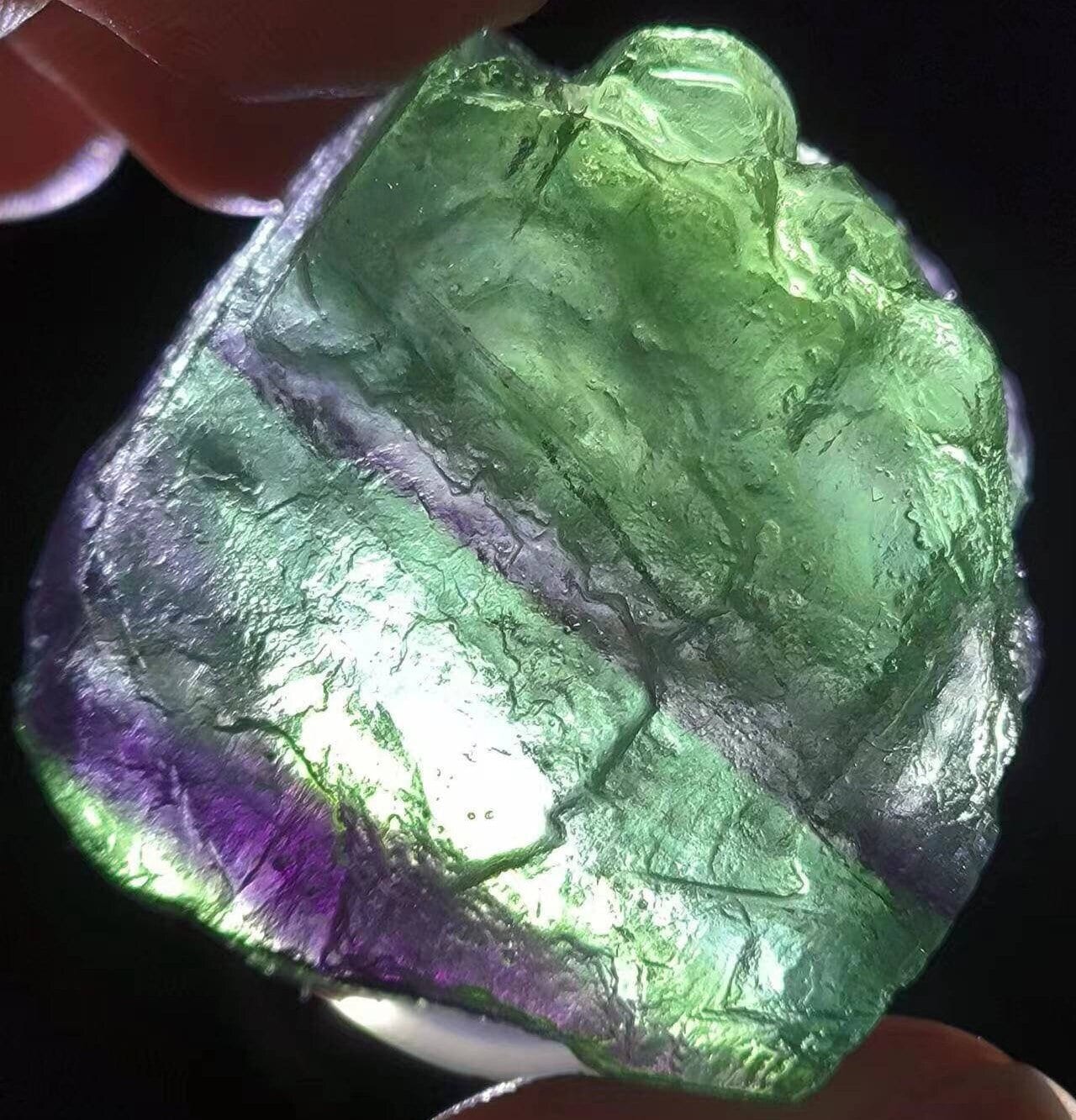 Large Fluorite - 250g, 9cm rough crystal