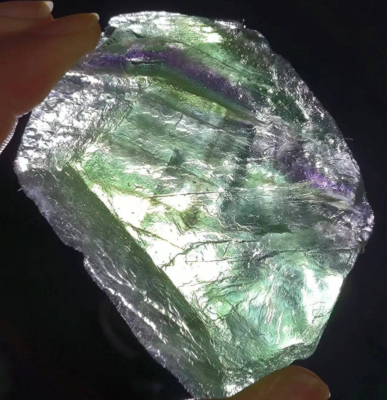 Large Fluorite - 250g, 9cm rough crystal